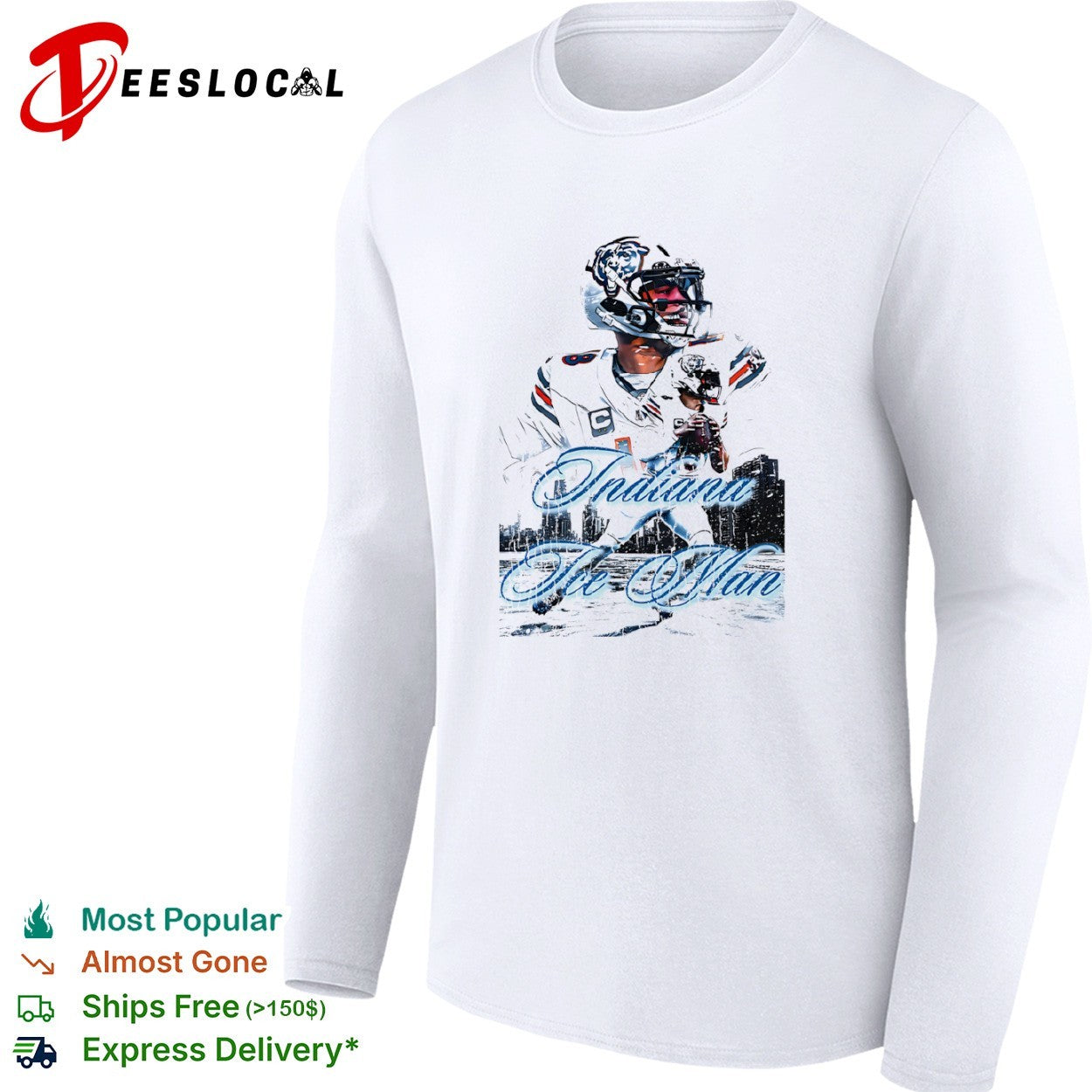 Justin Fields Chicago Bears Indiana Ice Man NFL shirt