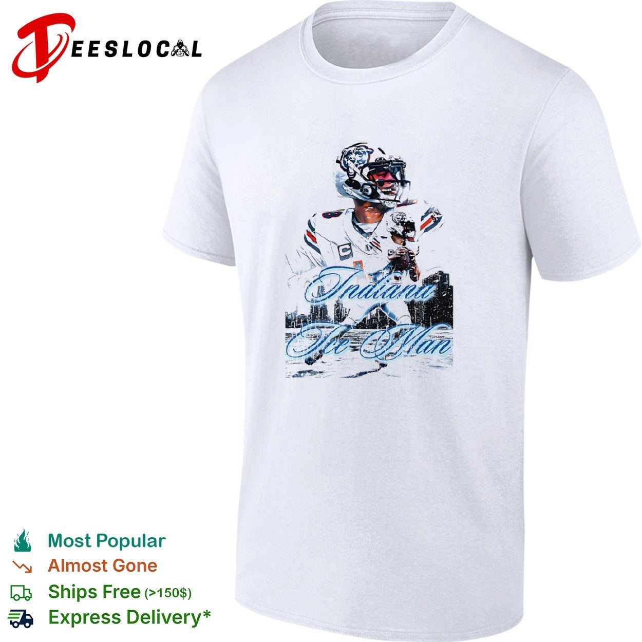 Justin Fields Chicago Bears Indiana Ice Man NFL shirt