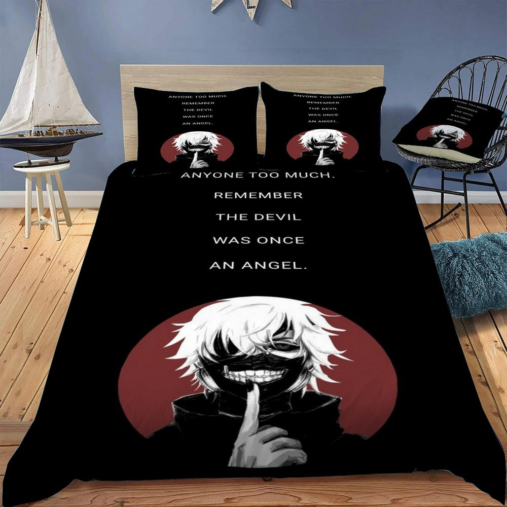 Kaneki Tokyo Ghoul Anime Bedding Set (Duvet Cover & Pillow Shams)