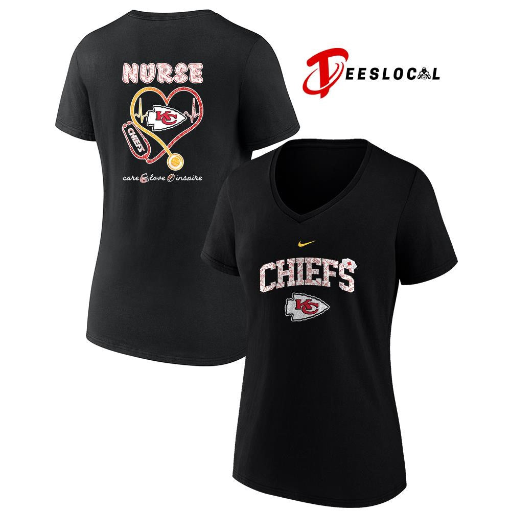 Kansas City Chiefs x Nurse care love inspire logo shirt