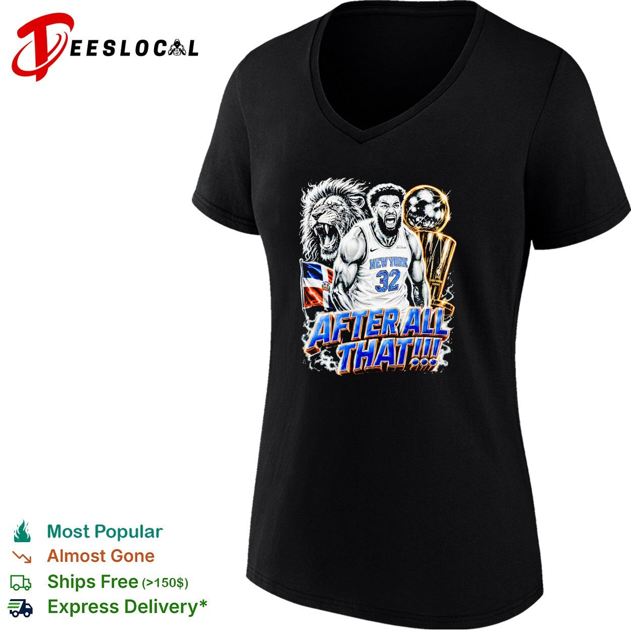 Karl-Anthony Towns 32 lion After All That New York Knicks NBA Champions art shirt