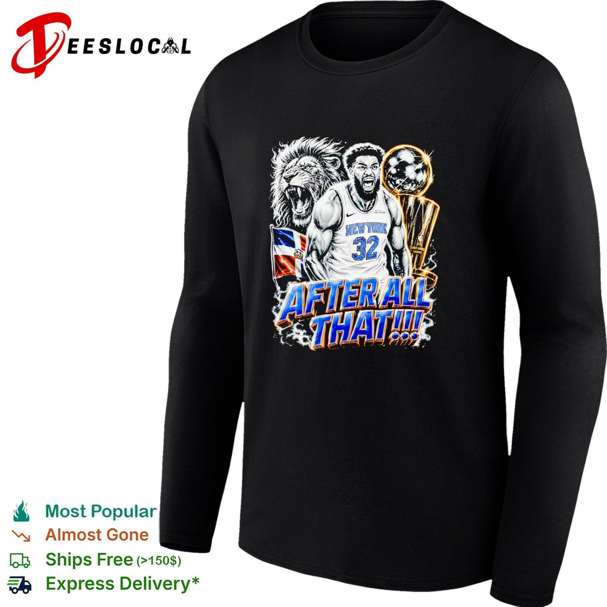 Karl-Anthony Towns 32 lion After All That New York Knicks NBA Champions art shirt