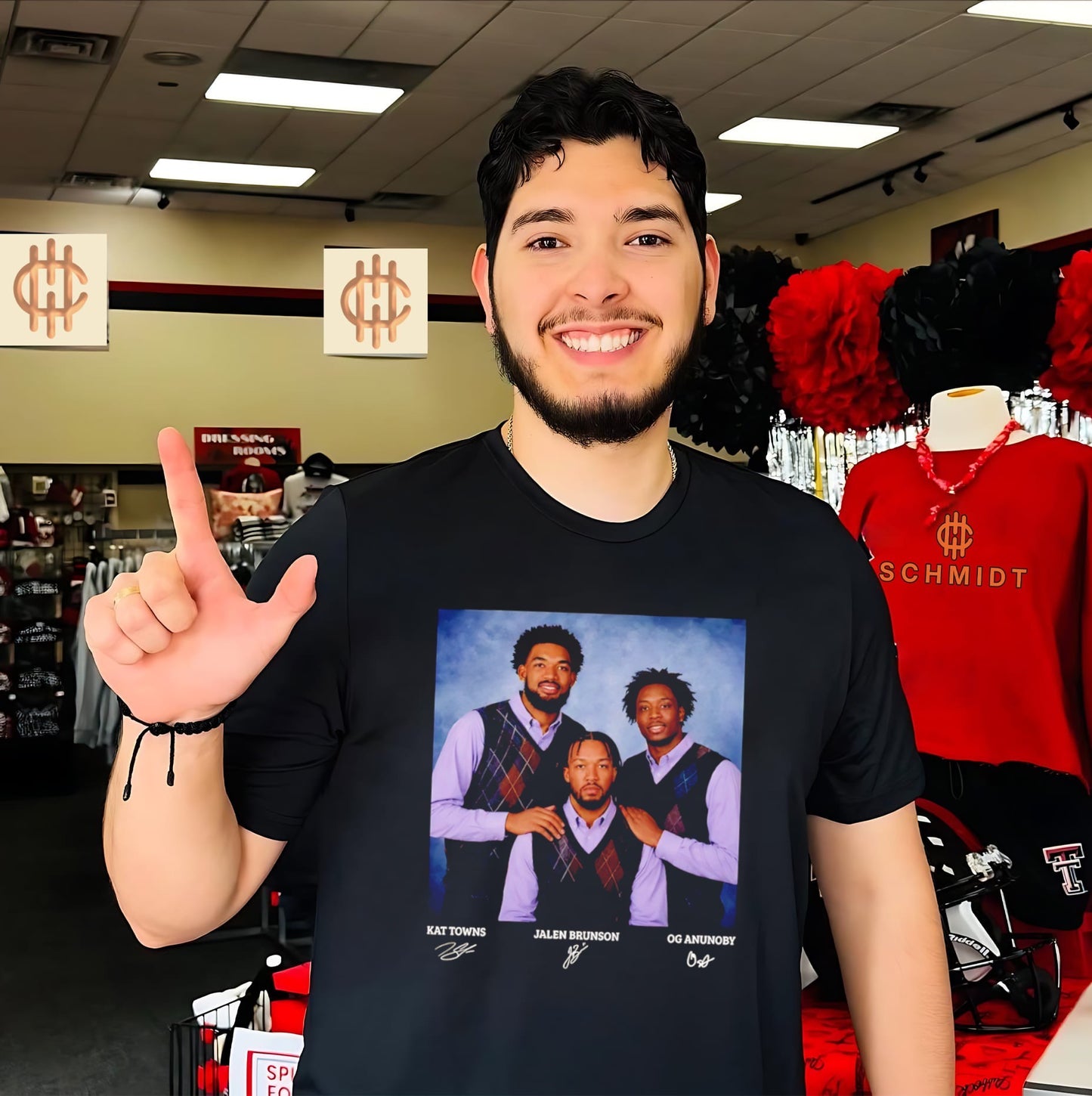 Karl-Anthony Towns Jalen Brunson and OG Anunoby NY Knicks Awkward Family Photo shirt