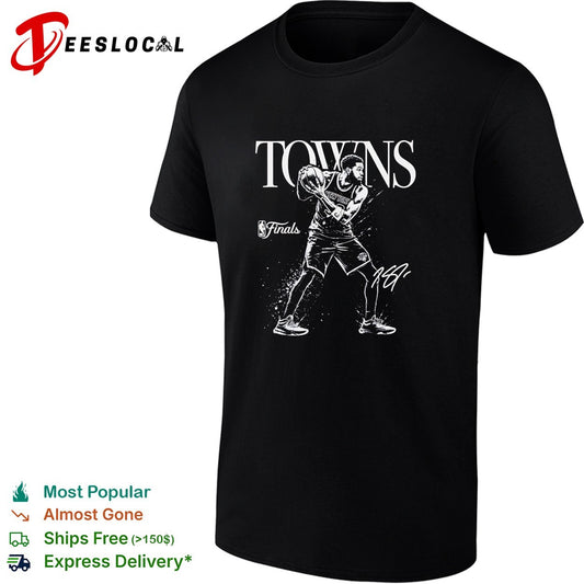 Karl-Anthony Towns New York Knicks NBA Finals action portrait shirt