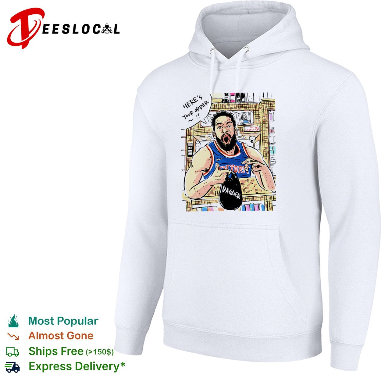 Karl-Anthony Towns New York Knicks NBA Here is your order Dagger parody shirt