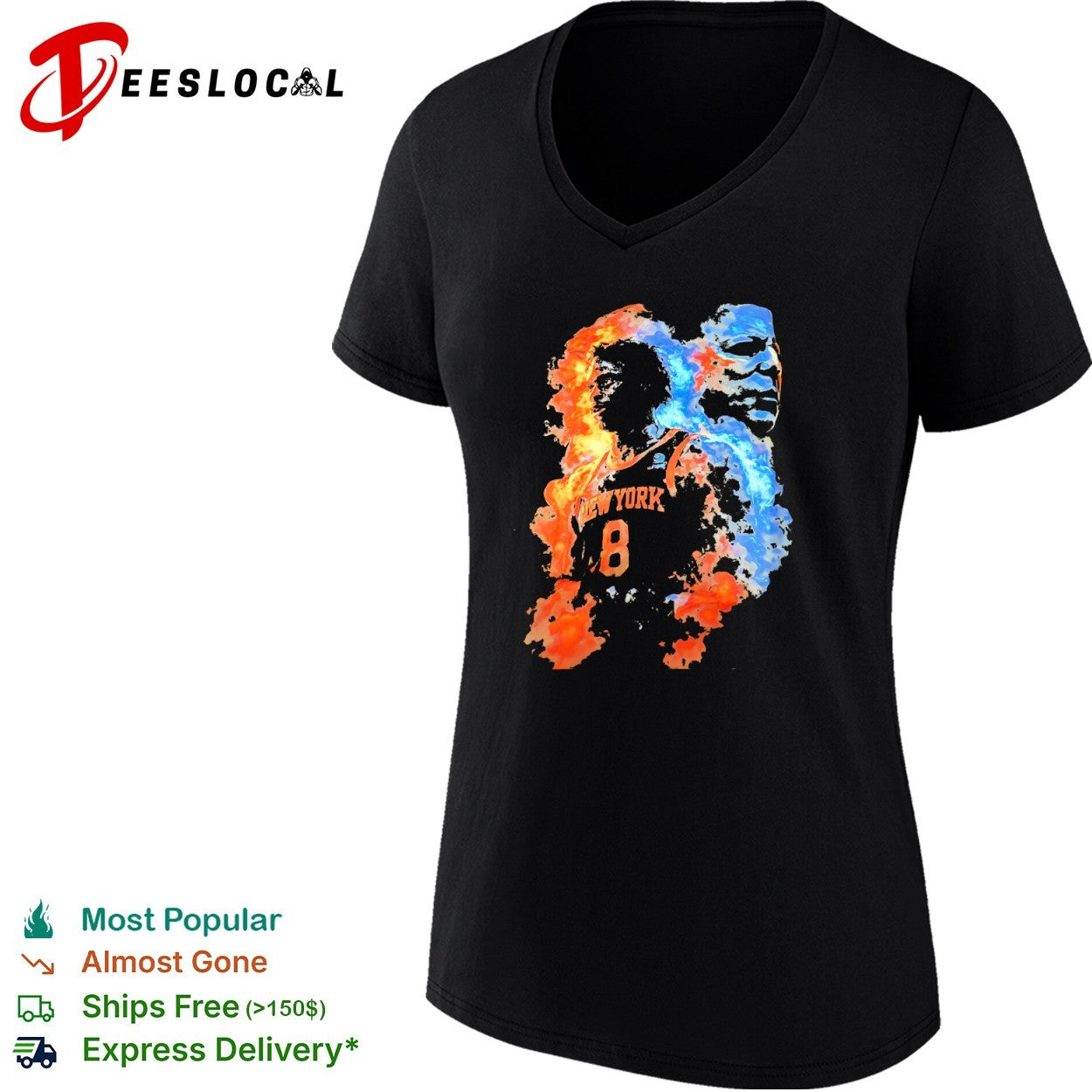 Karl-Anthony Towns New York Knicks NBA fire ice players team shirt