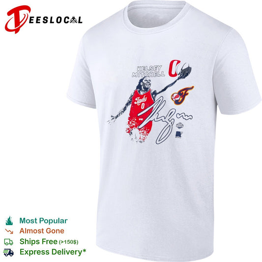 Kelsey Mitchell Indiana Fever WNBA Round21 Indy 0 Signature Basketball Fan shirt