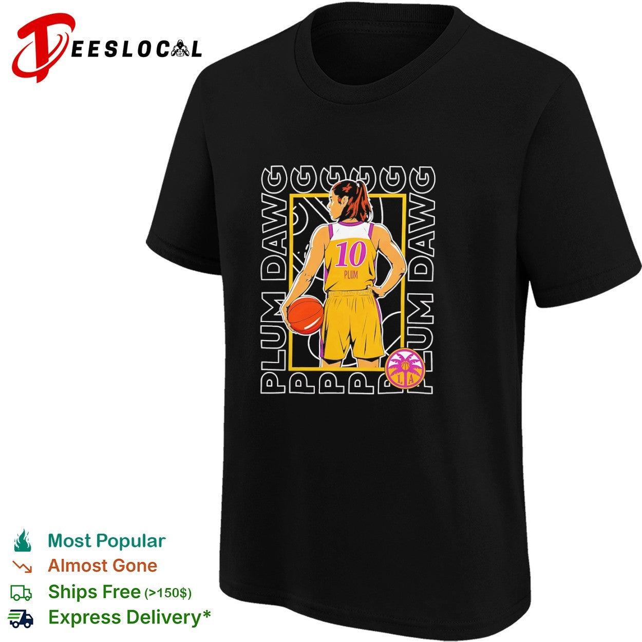 Kelsey Plum Las Vegas Aces WNBA Plum Dawg shirt