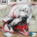 Ken Kaneki anime Fleece Throw Blanket