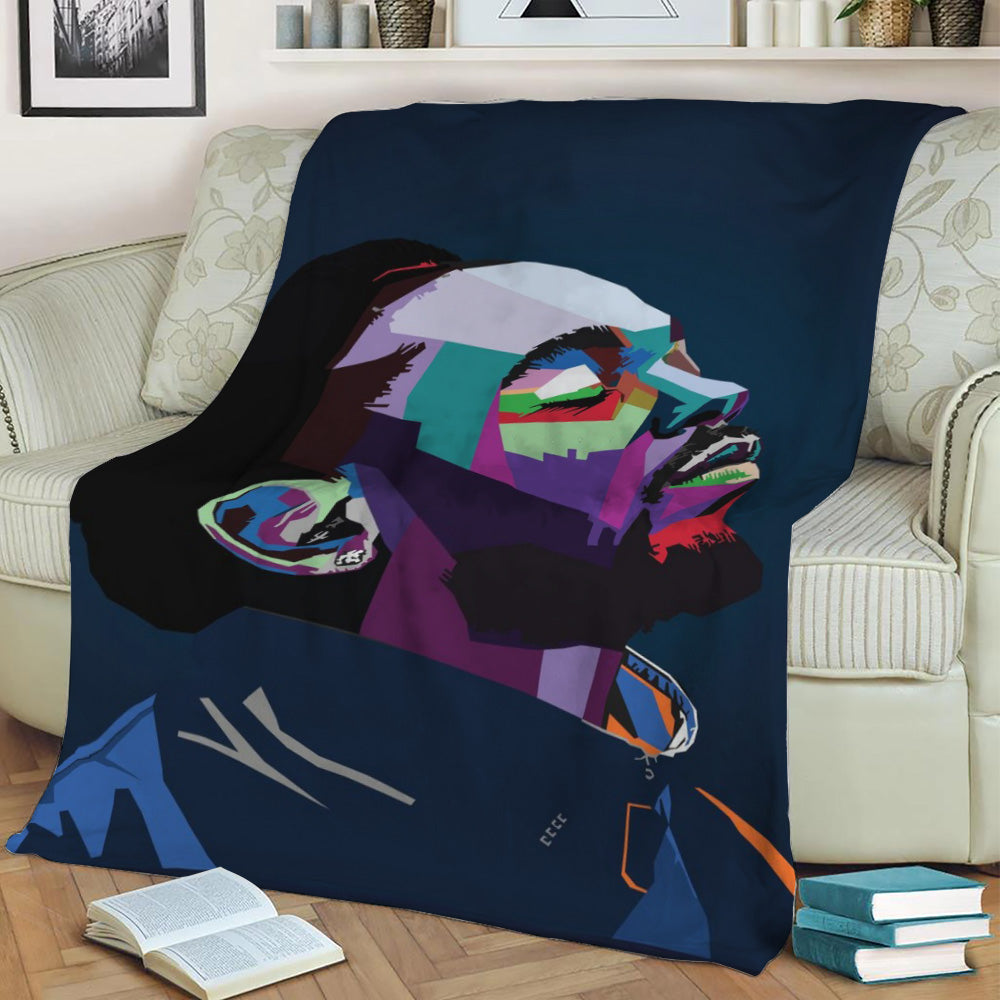 Kendrick Lamar WPAP PopArt Fleece Throw Blanket