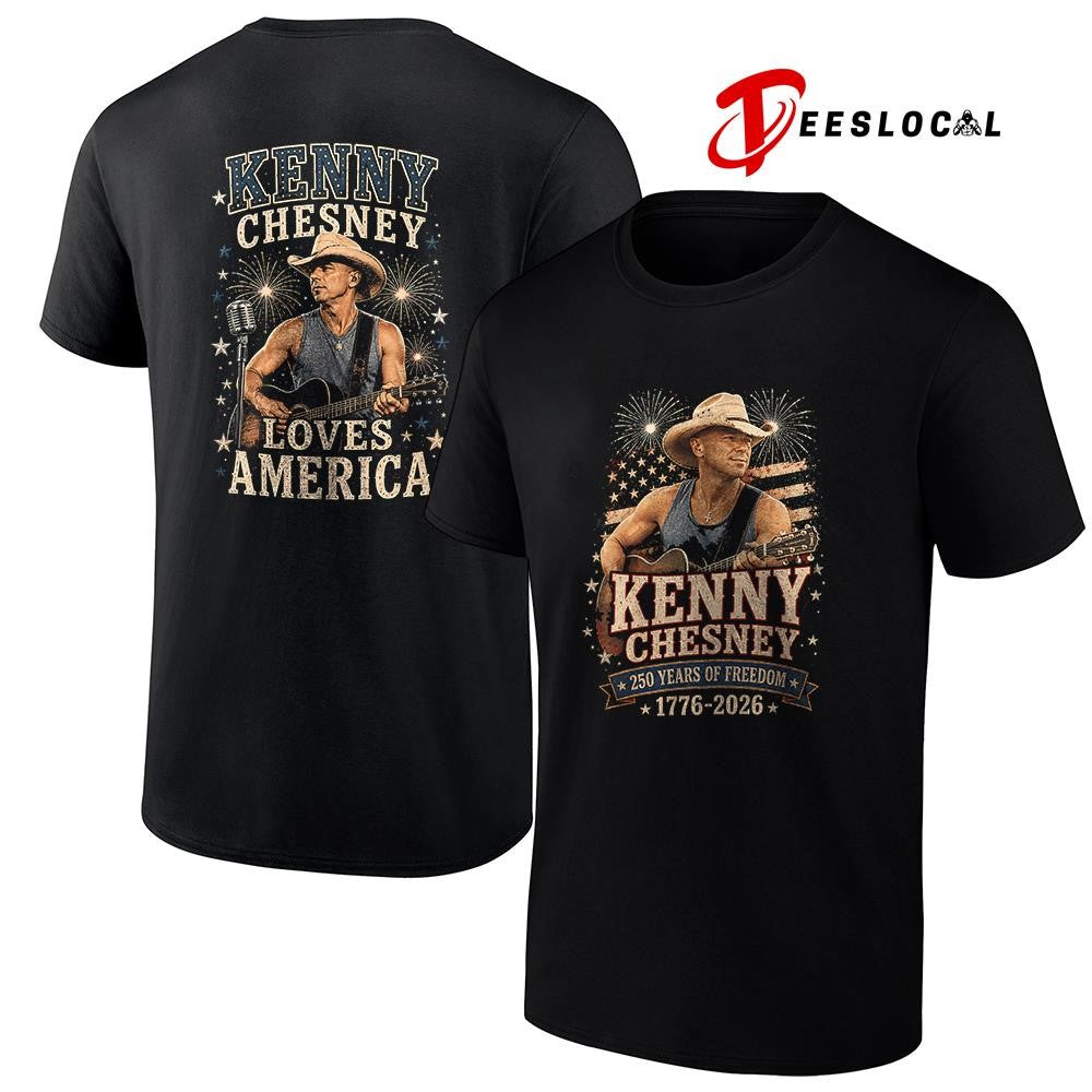 Kenny Chesney America celebrating freedom 4th of July loves America shirt