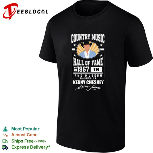 Kenny Chesney country music hall of fame Nashville est 1967 portrait badge shirt
