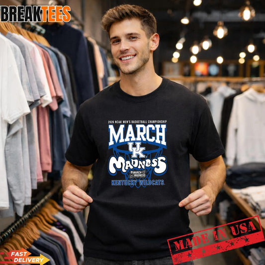 Kentucky Wildcats 2026 March Madness Basketball Champions Fan T-Shirt