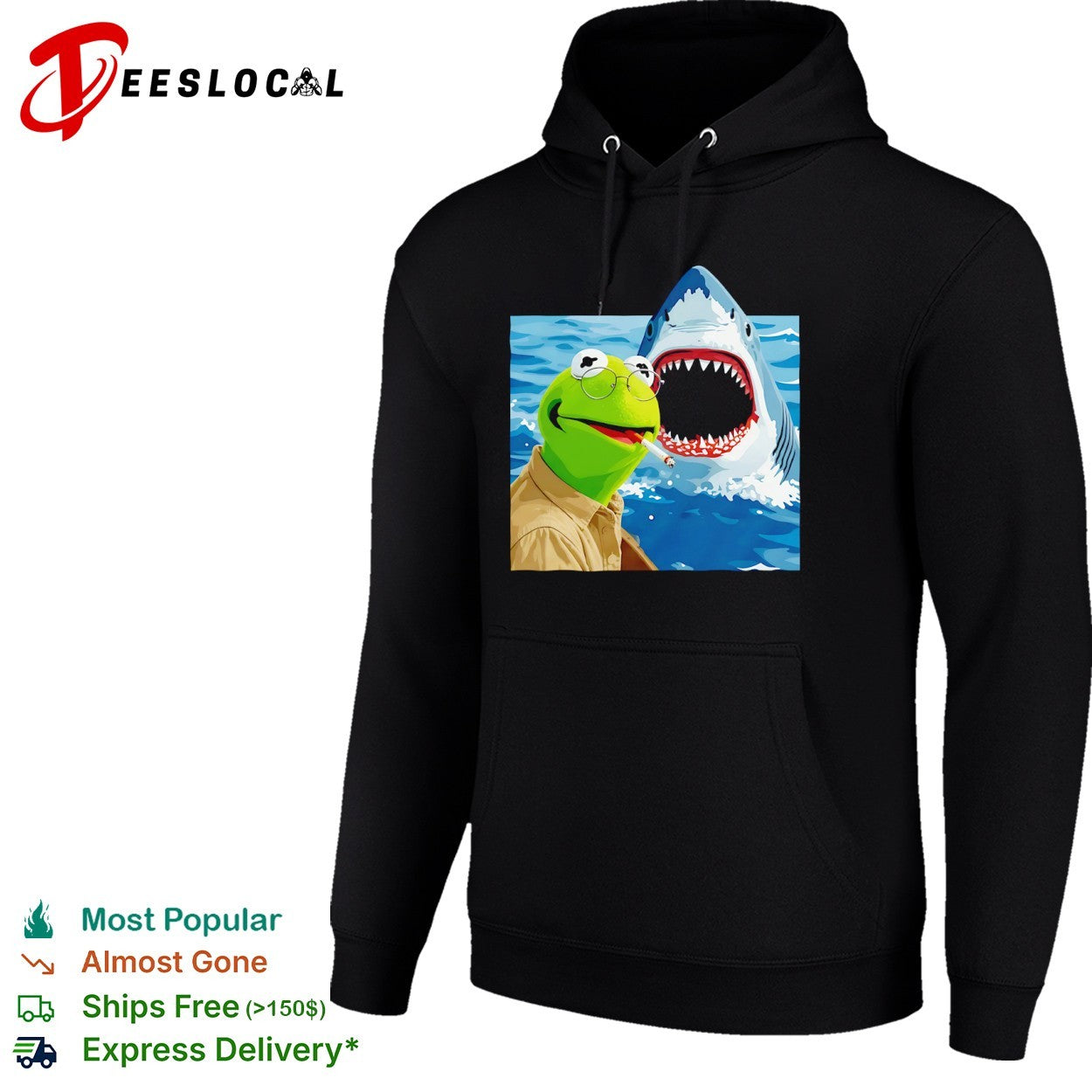 Kermit the Frog x Jaws Movie Shirt