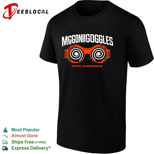 Kevin McGonigle McGoniigoggles orange goggles baseballs shirt