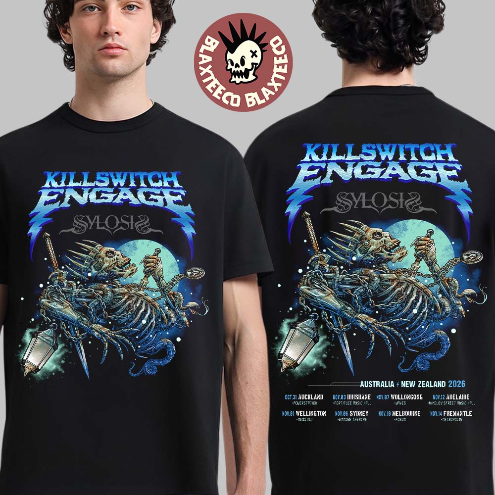 Killswitch Engage With Sylosis Australia And New Zealand 2026 Tour Schedule Dates T-Shirt