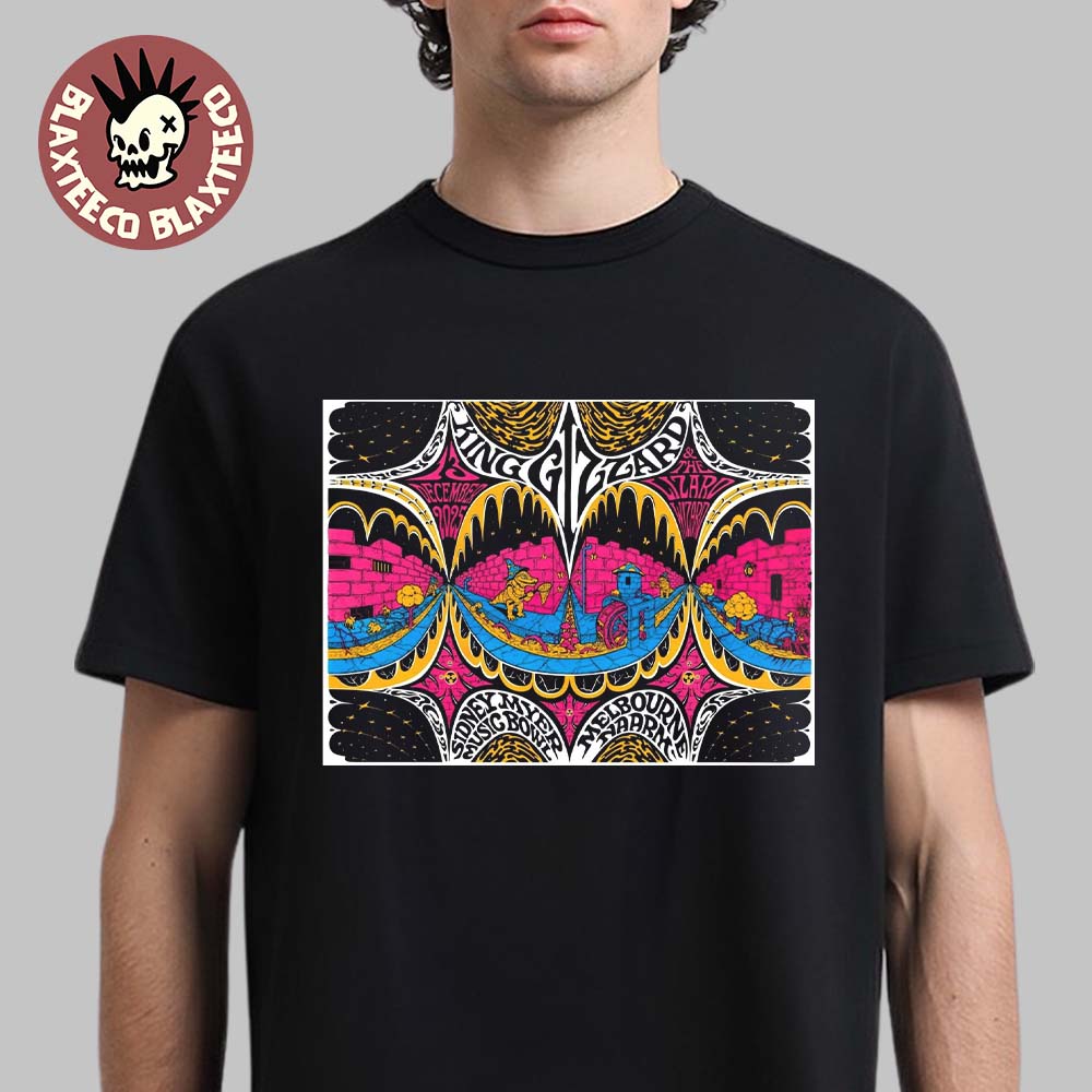 King Gizzard And The Lizard Wizard Naarm Melbourne 2025 Night 2 Event Poster At Sidney Myer Music Bowl On December 13 2025 T-Shirt