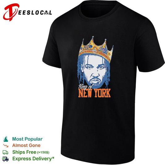 King of New York crowned basketball star portrait bold Knicks art shirt