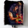 Kirk Hammett Woven Tapestry Throw Blanket with Fringe