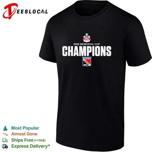 Kitchener Rangers 2026 Memorial Cup Champions Kelowna OHL Hockey Team Fan Shirt