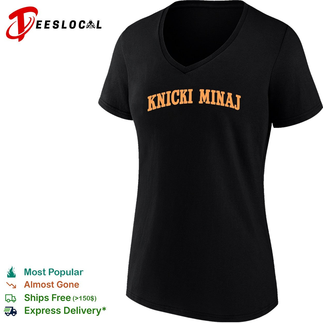 Knicki Minaj New York Knicks parody bold arch humor shirt