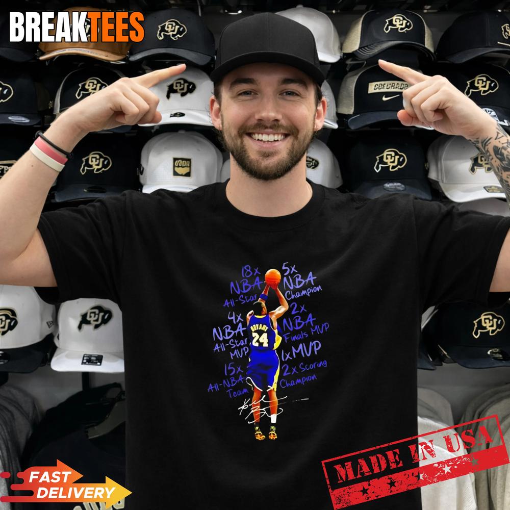 Kobe Bryant Achievements NBA All-Star T-Shirt