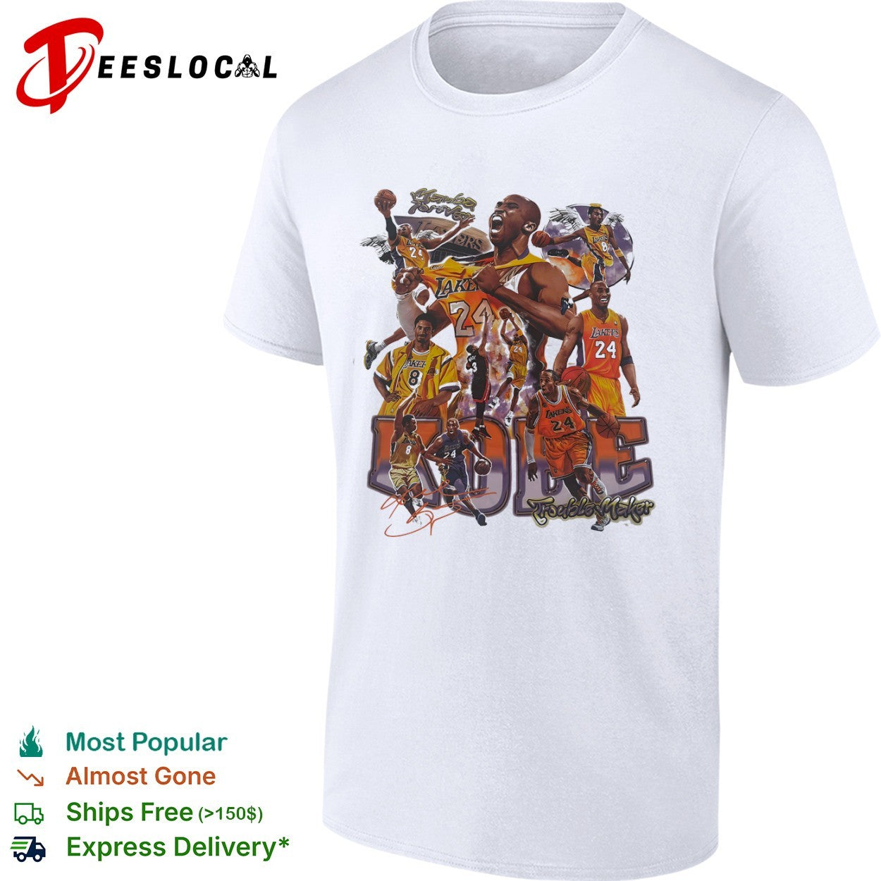 Kobe Bryant Los Angeles Lakers NBA Mamba Forever Kobe TroubleMaker shirt