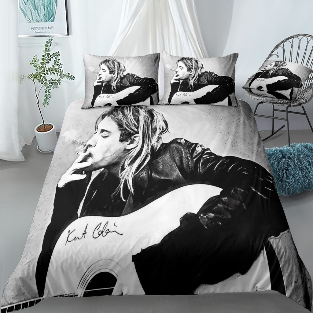 Kurt Cobain Bedding Set (Duvet Cover & Pillow Shams)