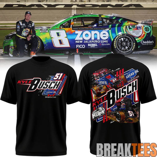 Kyle Busch 51 LUCASFLO BLK Midget Shirt