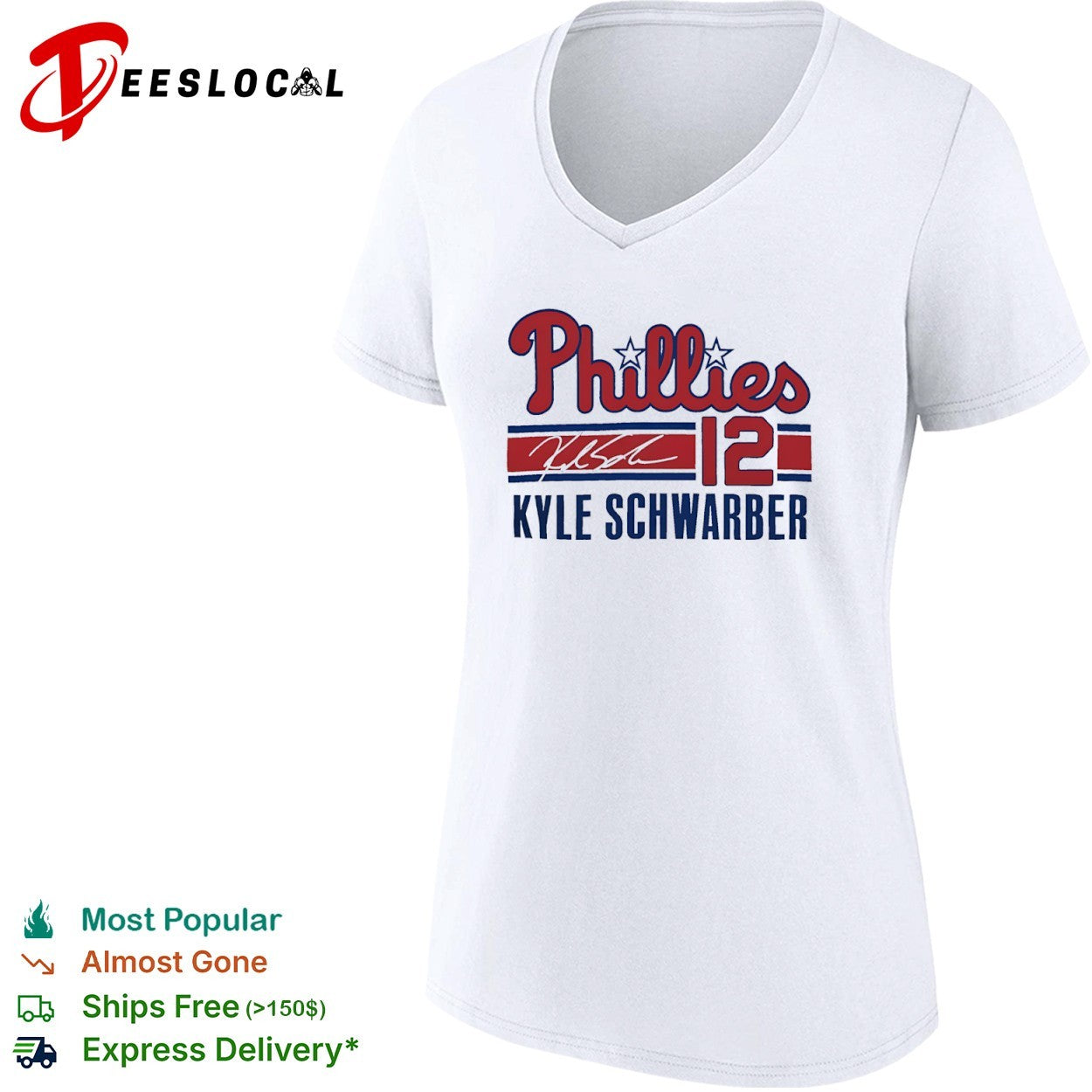 Kyle Schwarber Philadelphia Phillies 12 Signature Phillies shirt