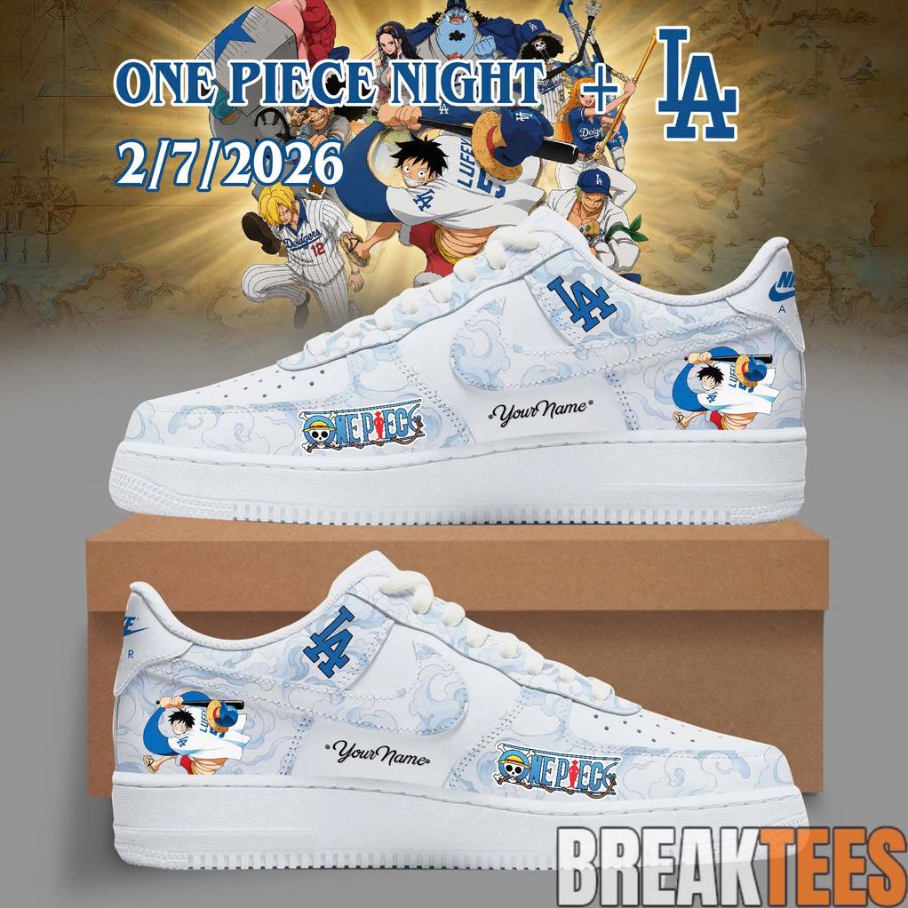 LA Dodgers x One Piece Night 2026 Custom Air Force 1 Shoes