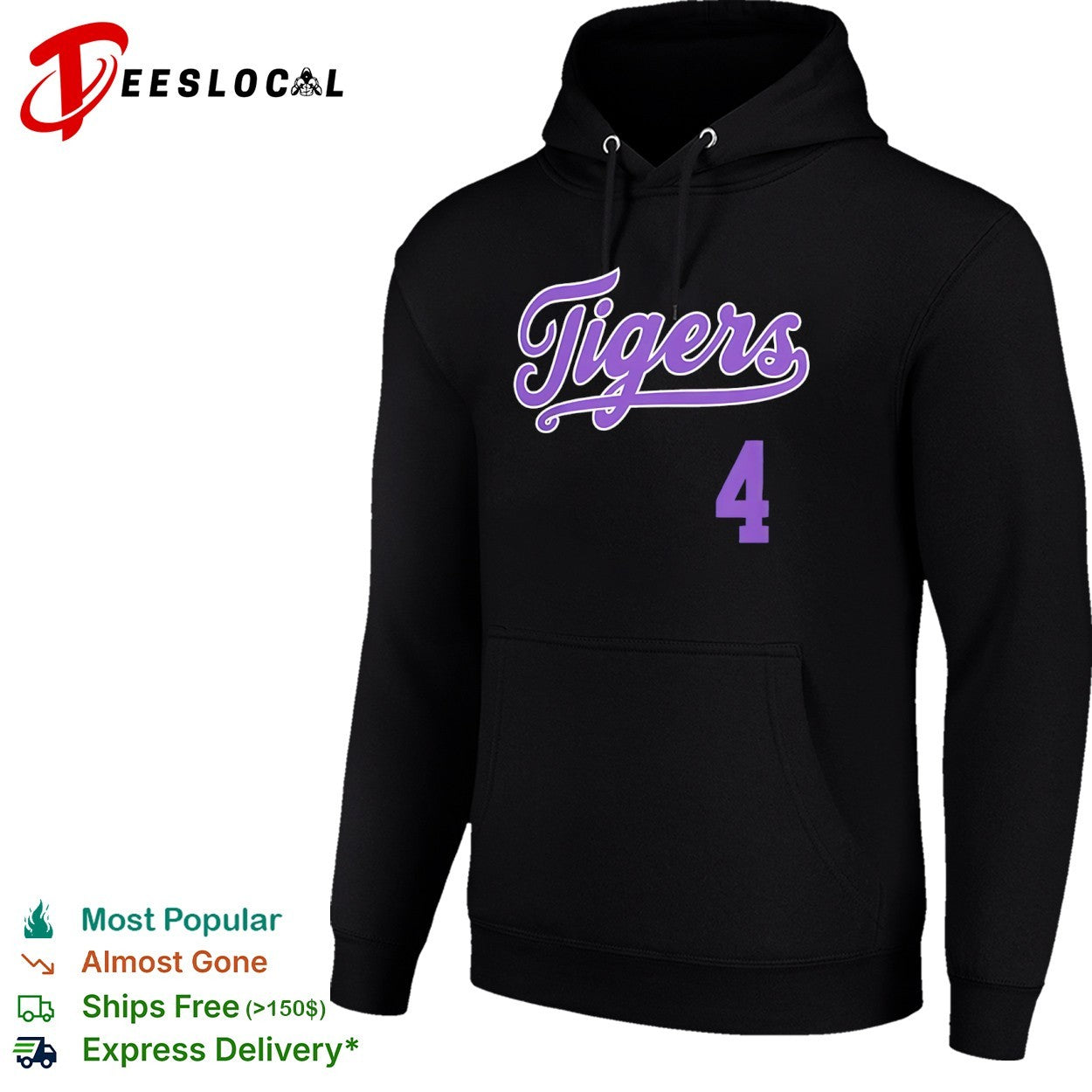 LSU Tigers 4 Jackson Harris script jersey shirt