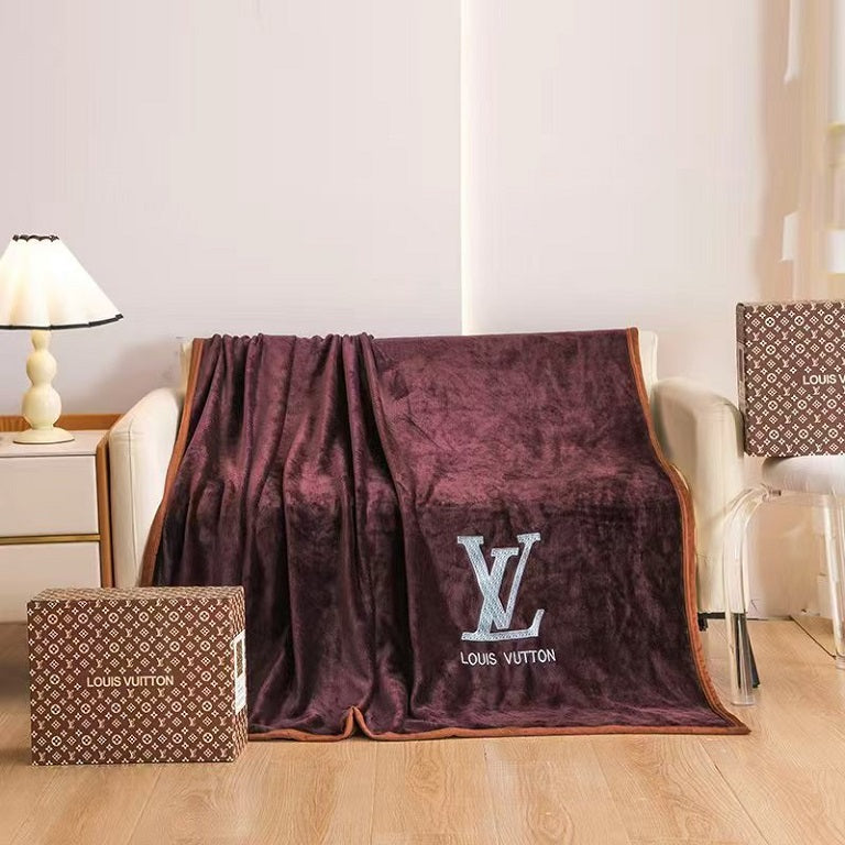 LV brown throw blanket wholesale 969