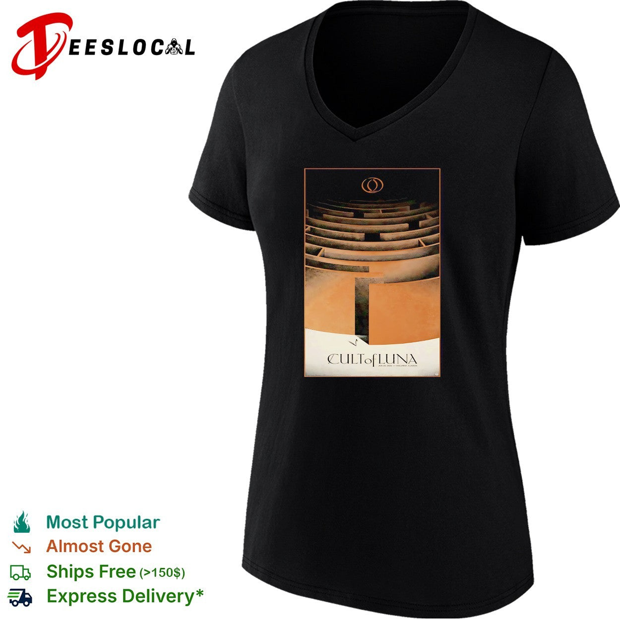 Labyrinth maze dark atmospheric concert poster minimal art shirt