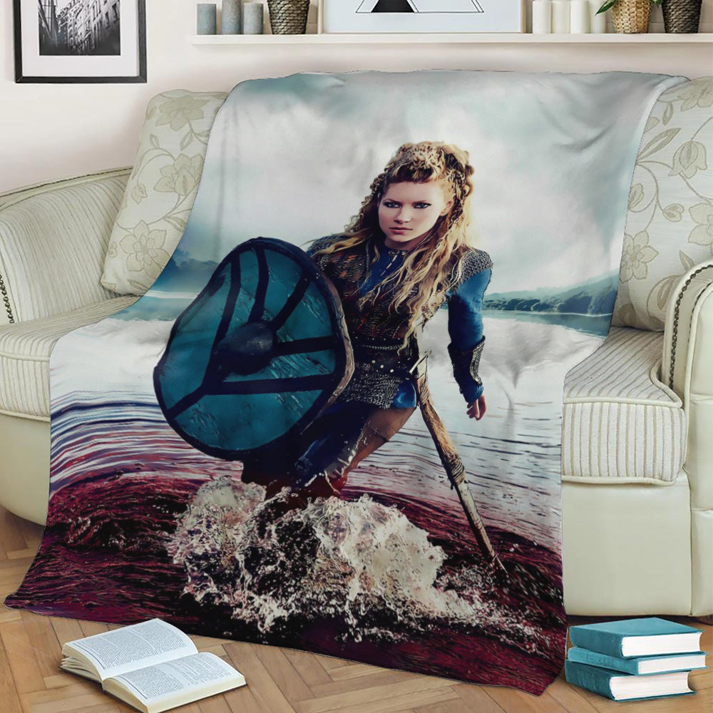 Lagertha Fleece Throw Blanket