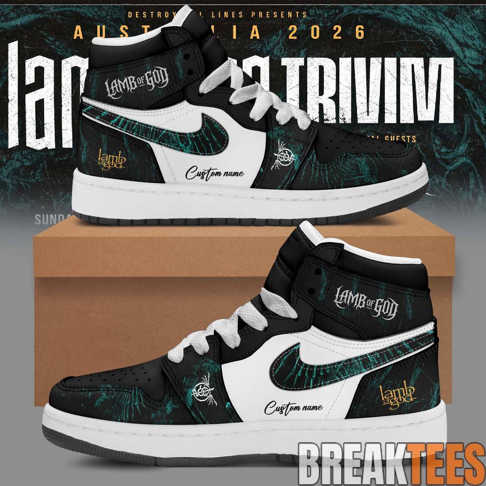 Lamb Of God Trivium CoHeadline Australian Tour 2026 Custom Air Jordan 1 Shoes