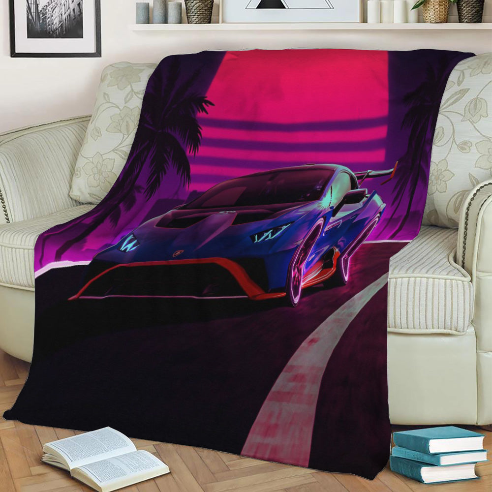 Lamborghini Huracan sto 20 Fleece Throw Blanket