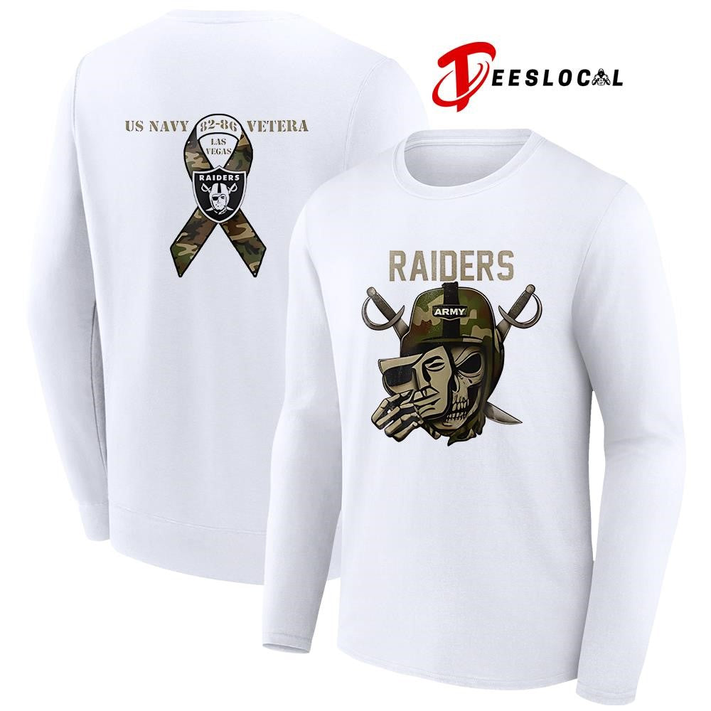 Las Vegas Raiders marine corps tribute US Navy vetera logo shirt