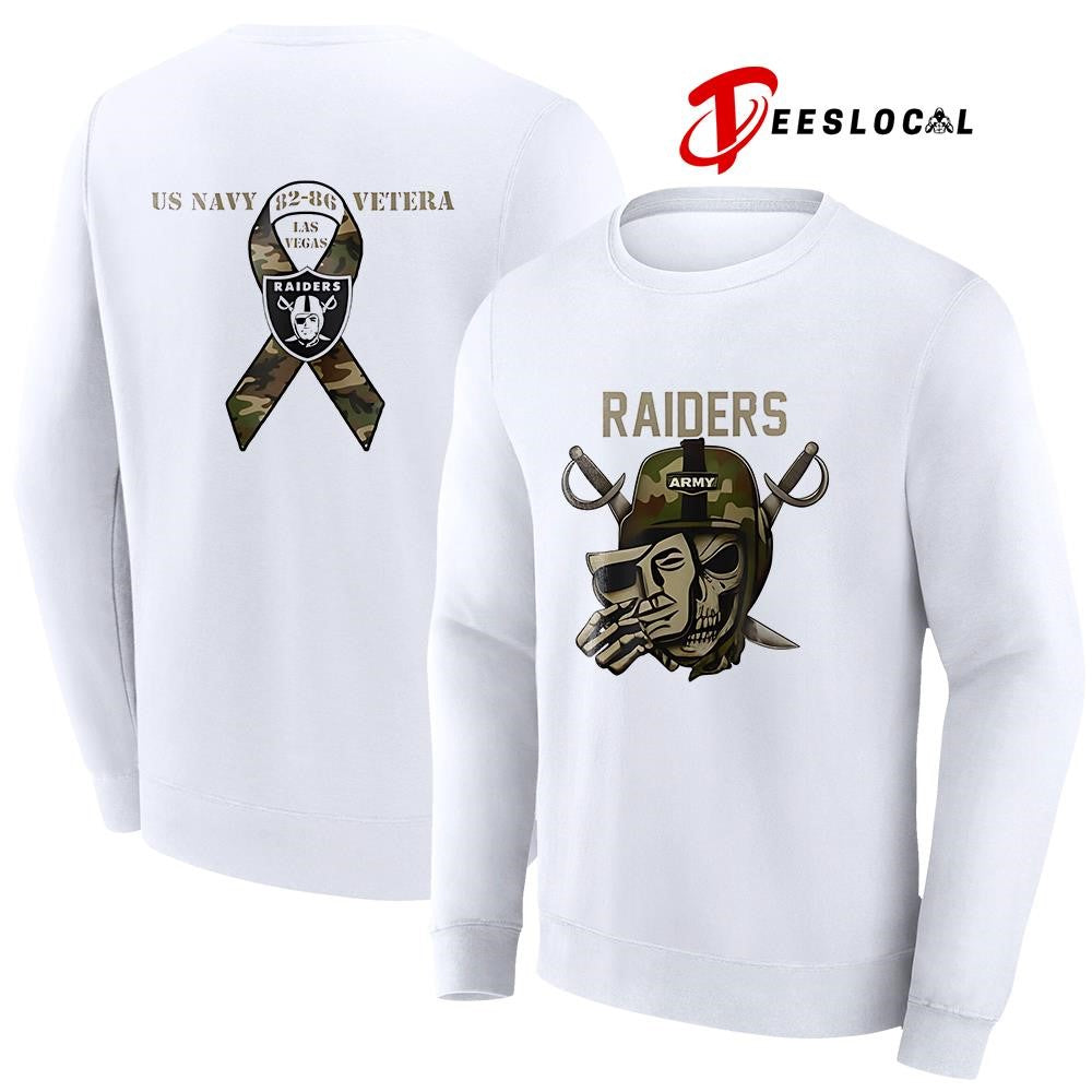 Las Vegas Raiders marine corps tribute US Navy vetera logo shirt