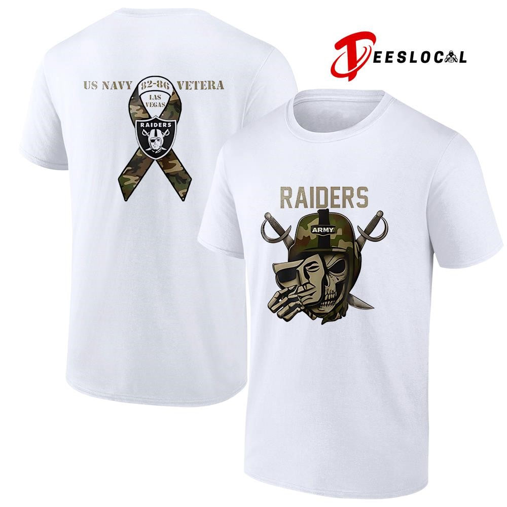 Las Vegas Raiders marine corps tribute US Navy vetera logo shirt