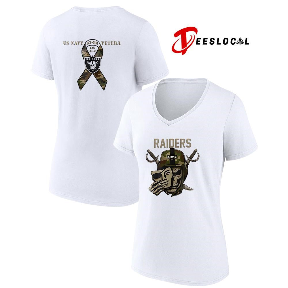 Las Vegas Raiders marine corps tribute US Navy vetera logo shirt