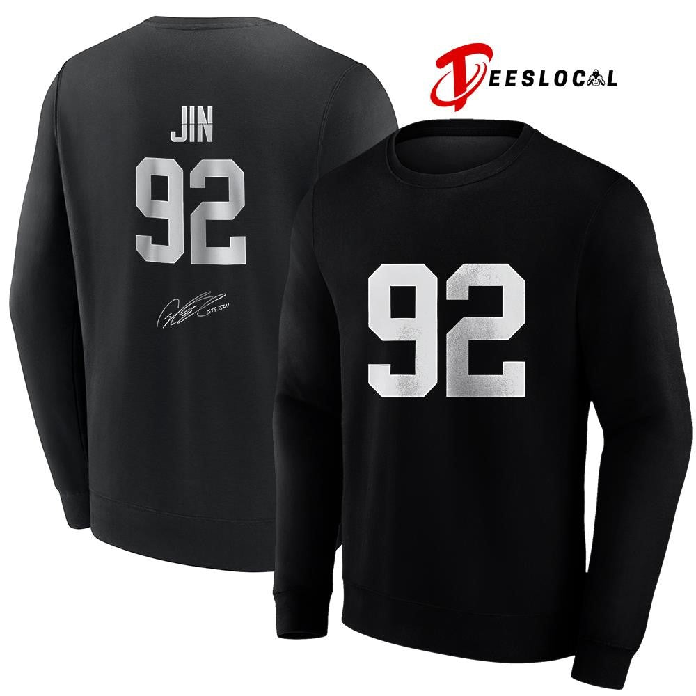 Las Vegas Raiders x BTS Jin Arirang world tour signature shirt