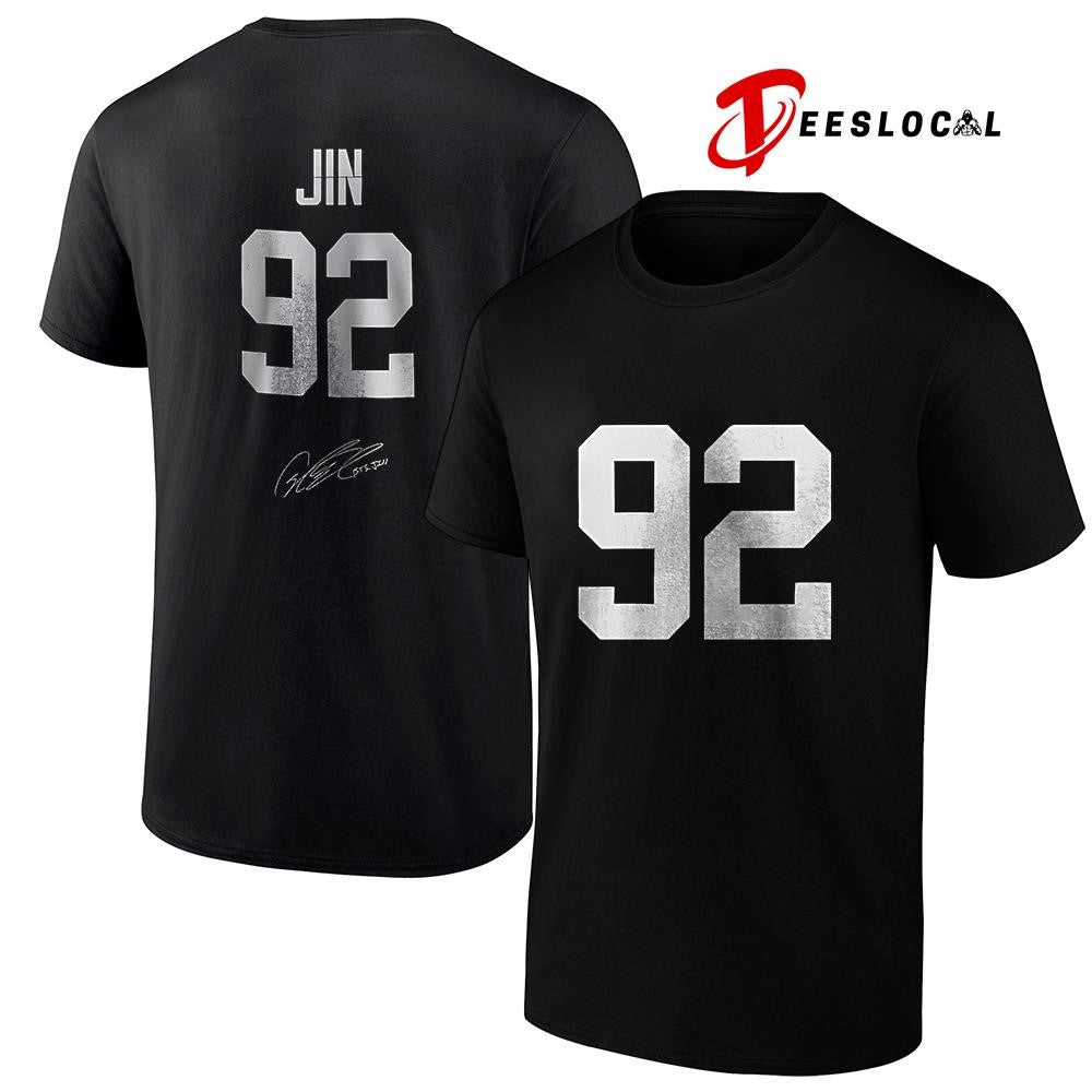 Las Vegas Raiders x BTS Jin Arirang world tour signature shirt