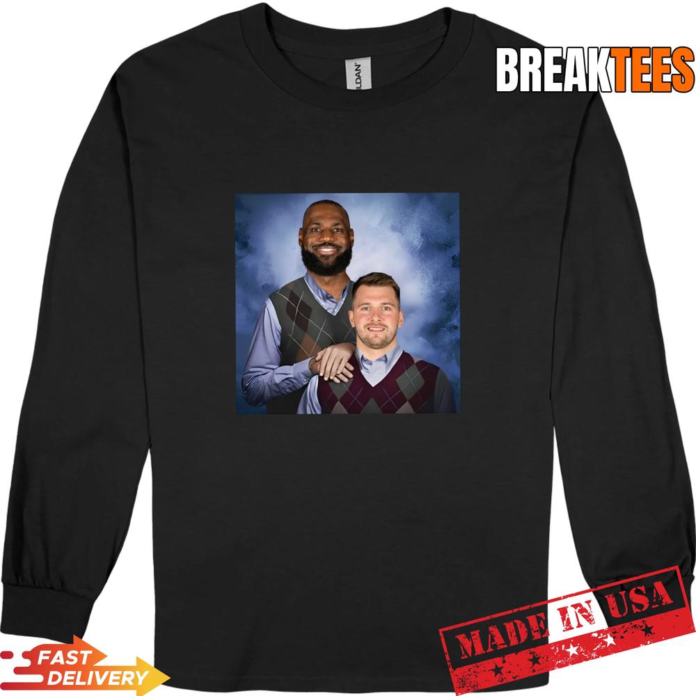 Lebron James and Luka Doncic Step Brothers LA Lakers Basketball T-Shirt