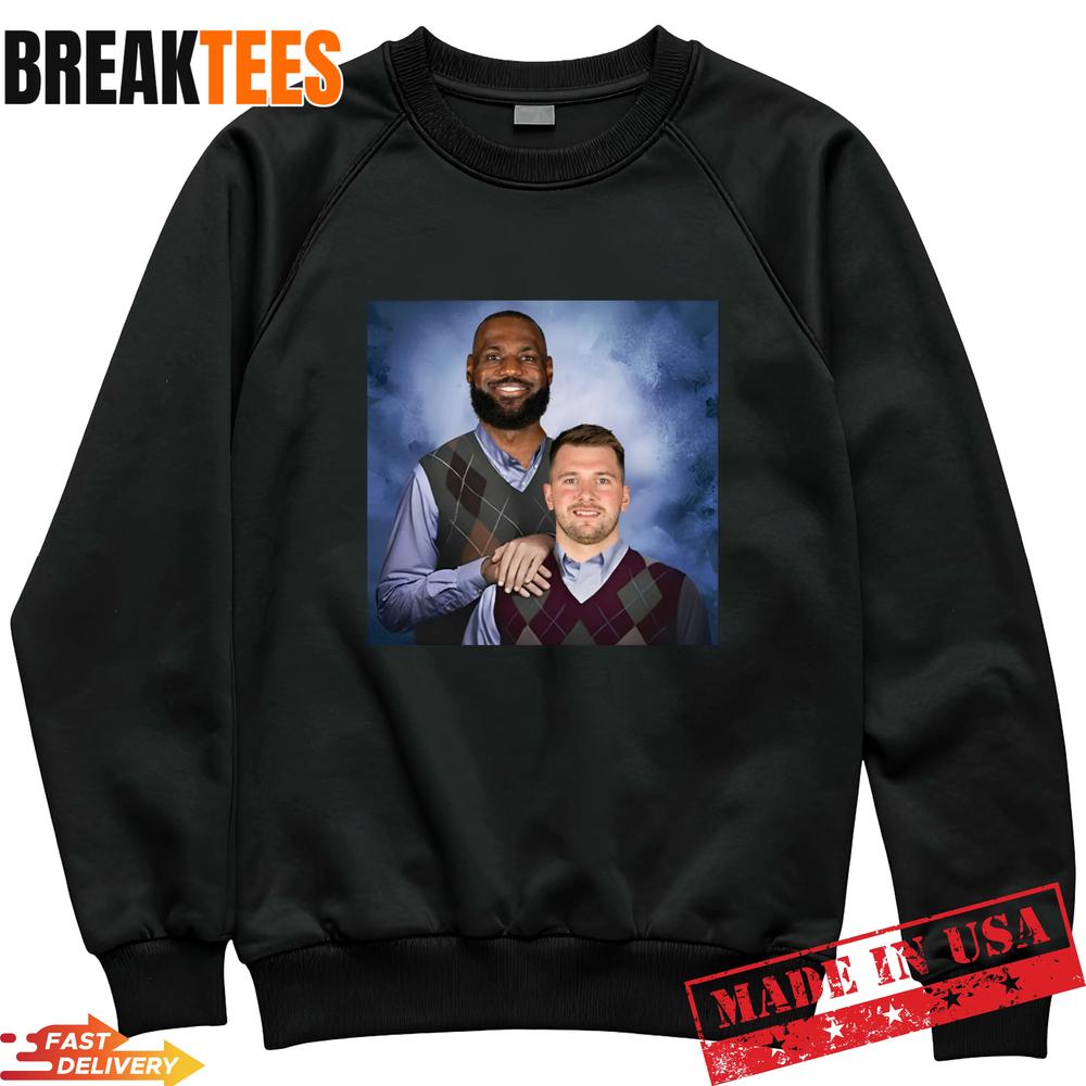 Lebron James and Luka Doncic Step Brothers LA Lakers Basketball T-Shirt