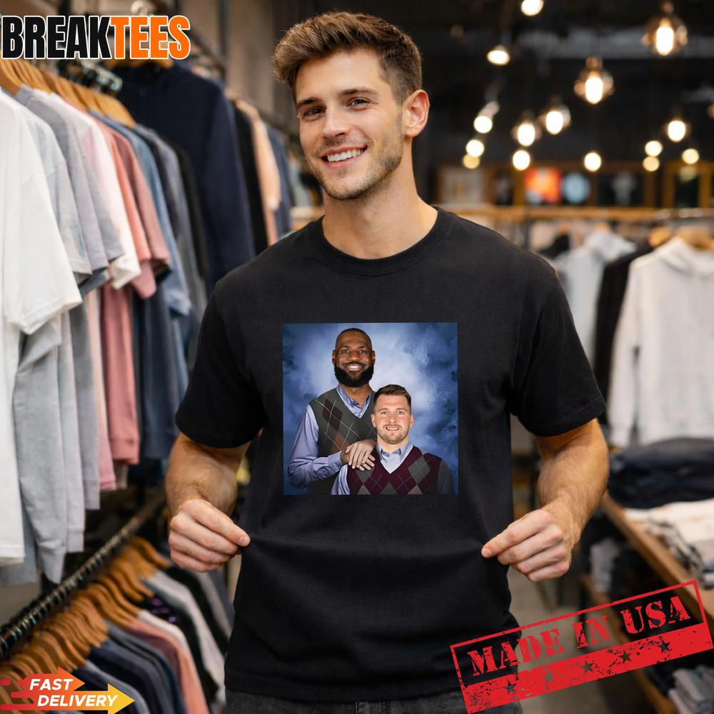 Lebron James and Luka Doncic Step Brothers LA Lakers Basketball T-Shirt