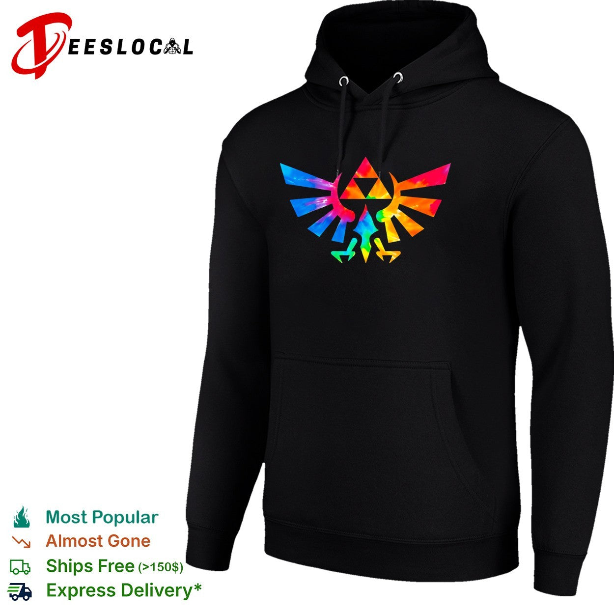 Legend of Zelda Hylian crest tie dye shirt