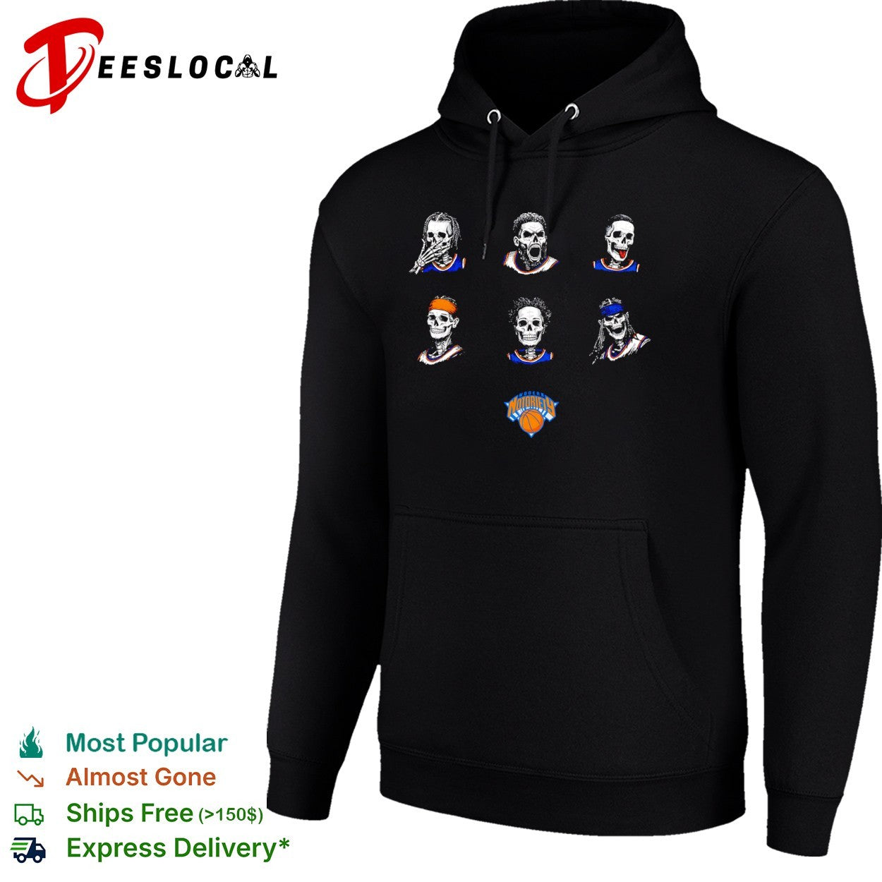 Legends New York Knicks NBA Modern Notoriety skull shirt