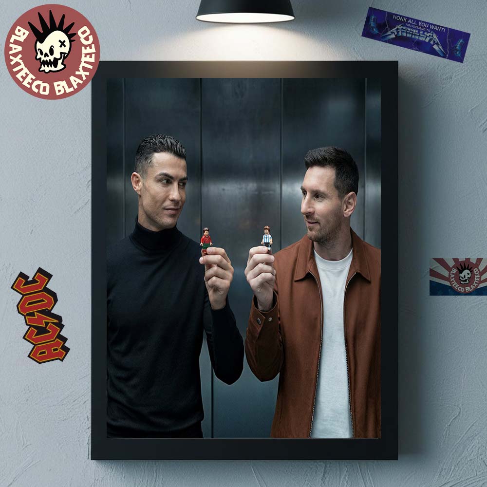 Lego X World Cup 2026 Cristiano Ronaldo X Lionel Messi Commercial Photo GOAT Home Decor Poster Canvas
