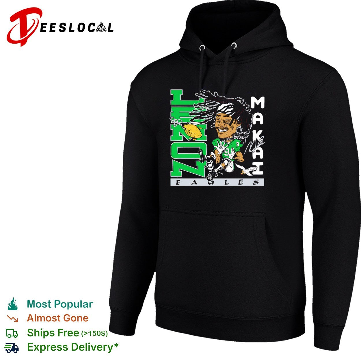 Lennon Makah Jalen Hurts Philadelphia Eagles NFL Lemon Zone shirt